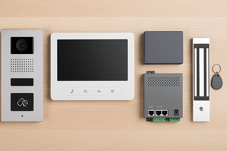 Из каких устройств состоит ip-домофонная система