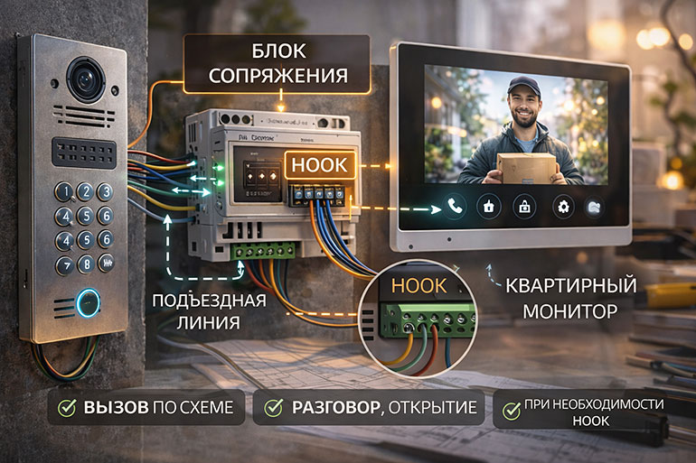Как подключается видеодомофон к подъезду