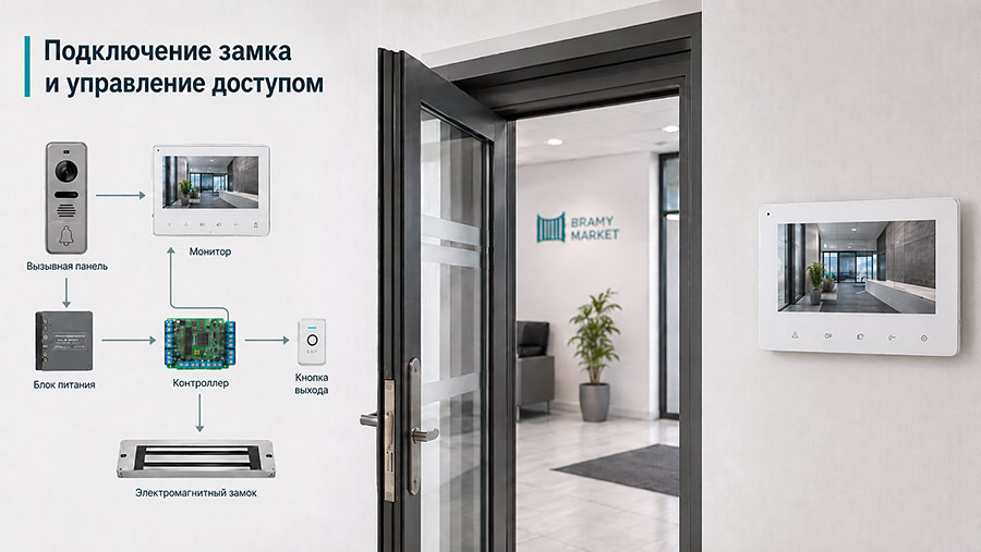 Подключение замка и управление доступом