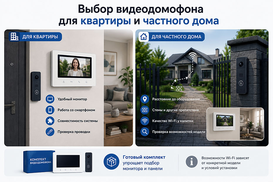 Выбор видеодомофона для квартиры и частного дома