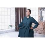 Платье женское повседневное из льна - идеальный выбор для летней легкости и комфорта, Цвет: изумрудно-зеленый, Российский размер: 54