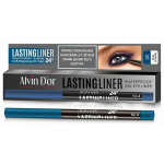 Alvin D'or Карандаш для глаз гелевый водостойкий P-14 LASTINGLINER, тон 04 синий металлик, Цвет: синий металлик