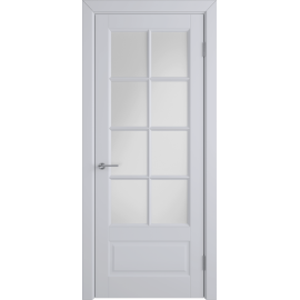 Межкомнатная дверь GLANTA ETT POLAR WHITE CLOUD, Вид остекления: WHITE CLOUD, Цвет: серый, Размер полотна: 800х2000