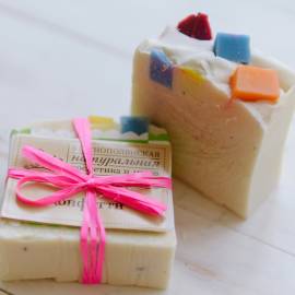 Мыло ручной работы Конфетти Краснополянская косметика, Варианты: Мыло ручной работы Конфетти, изображение 5