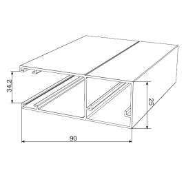 Направляющий профиль с щеткой RG90MS, Цвет: белый, изображение 2