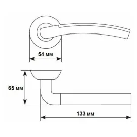 Дверная ручка RAP 7 SN/CP, изображение 10