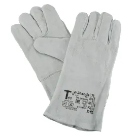 Краги спилковые пятипалые, изображение 2