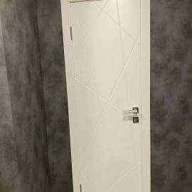 Межкомнатная дверь FLITTA, Вид остекления: без стекла, Цвет: белый, Размер полотна: 600х2000, изображение 4