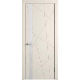Межкомнатная дверь FLITTA WHITE GLOSS, Вид остекления: WHITE GLOSS, Цвет: бежевый, Размер полотна: 800х2000