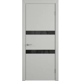 Межкомнатная дверь NIUTA BLACK GLOSS, Вид остекления: BLACK GLOSS, Цвет: серый, Размер полотна: 900х2000