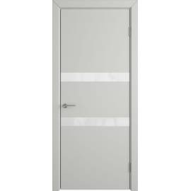 Межкомнатная дверь NIUTA WHITE GLOSS, Вид остекления: WHITE GLOSS, Цвет: серый, Размер полотна: 700х2000