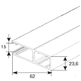 Направляющий профиль усиленный RG62BS, Цвет: белый, изображение 2