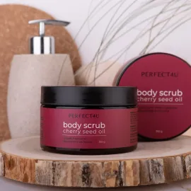 Соляной скраб с маслом вишневой косточки PERFECT4U, Варианты: Соляной скраб с маслом вишневой косточки, изображение 2