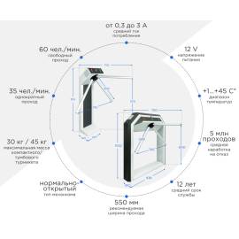 Турникет-трипод STR Стандарт 1, Цвет: светло-серый (RAL 7035), изображение 5