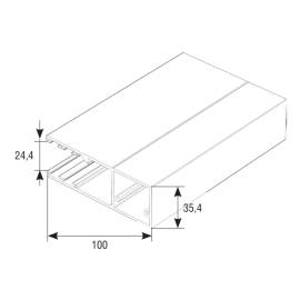 Направляющий профиль усиленный RG100, Цвет: белый, изображение 2