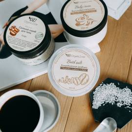 Соляной скраб для тела Кофе OZ! OrganicZone, Варианты: Соляной скраб для тела Кофе, изображение 2