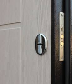 Стальная дверь «Комфорт», Вид остекления: без стекла, Цвет: медный антик, Размер блока: 880х2050, Сторона открывания: правая (петли справа), изображение 4