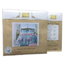 Комплект постельного белья из сатина Семейный + наволочки (70х70х2шт),(50х70х2шт), изображение 2