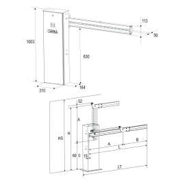 Гидравлический шлагбаум SPRINT BR 36V, Варианты: SPRINT BR 36V, Цвет: темно-серый, изображение 3