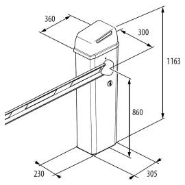 Комплект электромеханического шлагбаума B614/4, изображение 2