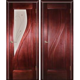 Межкомнатная калевочная дверь Даяна ДГ, Вид остекления: без стекла, Цвет: сапель, Размер полотна: 550х1900, изображение 2