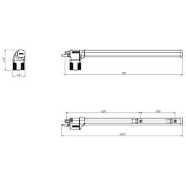 Привод линейный 412 SX для распашных ворот, Варианты: Привод 412 SX левосторонний, изображение 2
