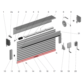 Профиль концевой DOORHAN RA77KN, Цвет: бордовый, изображение 4
