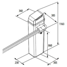 Шлагбаум электромеханический B614, изображение 2