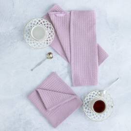 Комплект вафельных полотенец Wenge Розовый, изображение 4