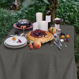 Скатерть из рогожки Wenge Juliet stone 145х145, изображение 2