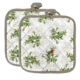 Прихватка из рогожки Wenge В ожидании Нового года 18х20