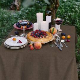 Скатерть из рогожки Weng Juliet coffe 145х180