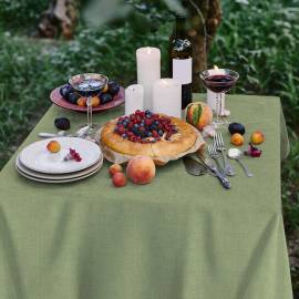 Скатерть из рогожки Weng Juliet olive 145х180