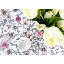 Скатерть из рогожки Wenge 60050-1 The Garden of words 145х180