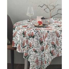 Скатерть из рогожки Wenge 60052-1 Floral aura 145х220