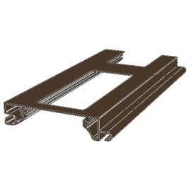 Экструдированный решетчатый профиль RHE78G, Цвет: коричневый