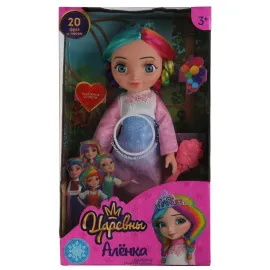 Кукла Алёнка 32см. (Царевны) радужные волосы (Карапуз)
