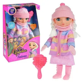 Кукла Алёнка 32см. (Царевны) Зимняя коллекция. 20 песен и фраз. (Карапуз)