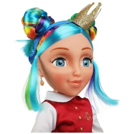 Кукла Дарья 32 см. (Царевны) радужные волосы. (Карапуз)