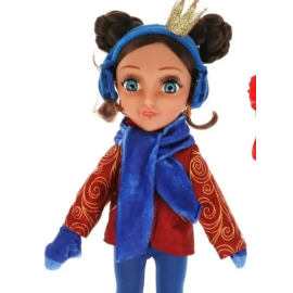 Кукла Дарья 32 см. (Царевны) Зимняя одежда. 20 песен и фраз. (Карапуз)