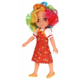 Кукла Варя 32 см. Радужные волосы. (Карапуз)