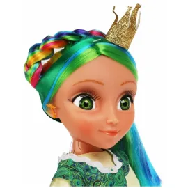 Кукла Василиса 32 см. (Царевны) радужные волосы. (Карапуз)