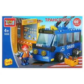 Конструктор "Город Мастеров". Троллейбусное депо. 115 деталей