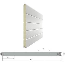Панель DAMAST высотой 575 мм с полосой, Цвет: черный