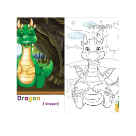 Английский в наклейках и раскрасках. Герои сказок (Учитель)