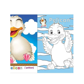 Английский в наклейках и раскрасках. Забавные животные (Учитель)