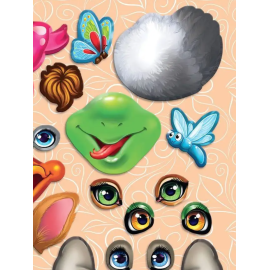 Английский в наклейках и раскрасках. Забавные животные (Учитель)