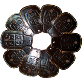 Чехол из натуральной кожи для пультов, Цвет: коричневый