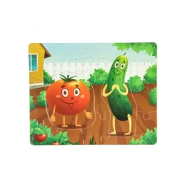 Мягкие Магнитные пазлы помидор и огурец