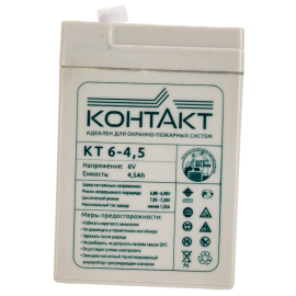 Аккумуляторная батарея КТ 6-4,5 (6V / 4,5Ah), изображение 2